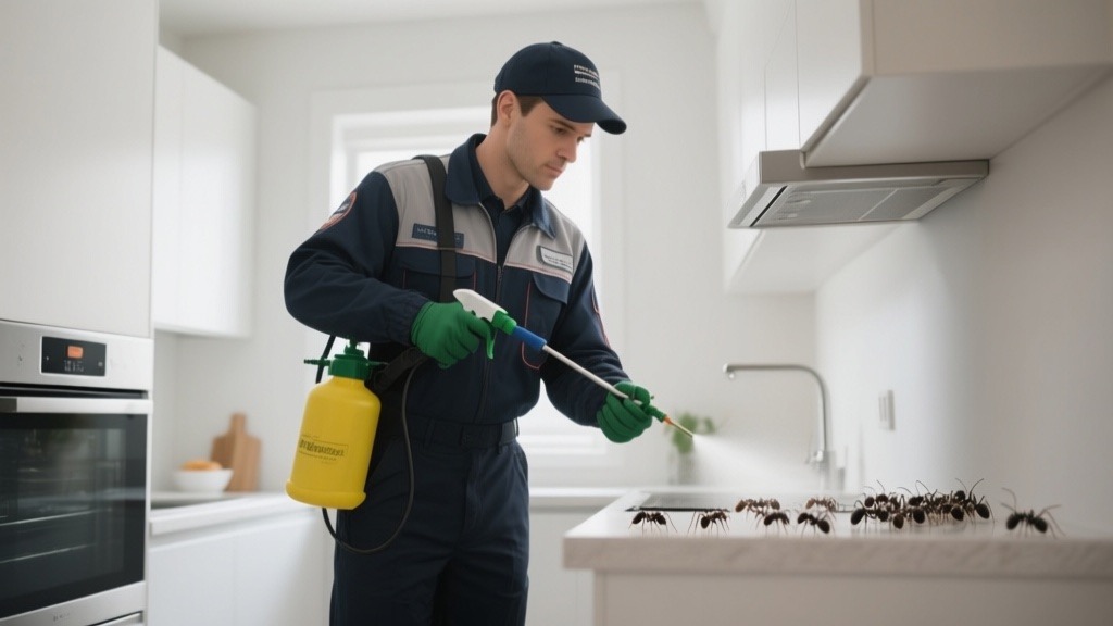 Professional pest control technician